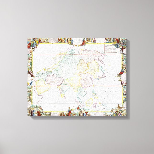 Lienzo Mapa de la época de Asia | 1786 (Anverso)
