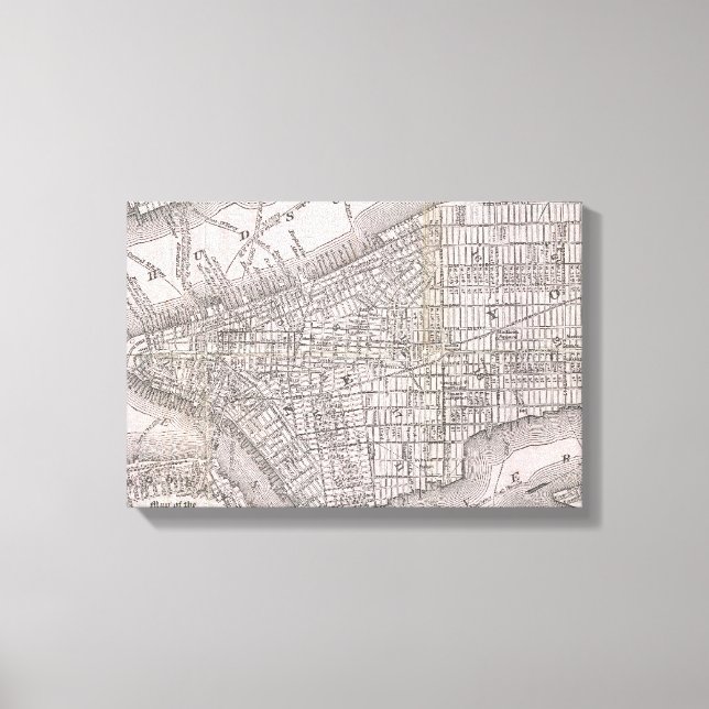 Lienzo Mapa de la época de Nueva York (1886) (Anverso)