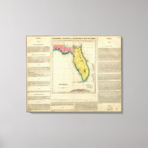 Lienzo Mapa de la Florida