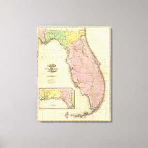 Lienzo Mapa de la Florida 2