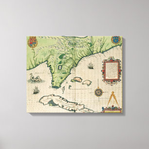 Lienzo Mapa de la Florida, de 'Narratio breve