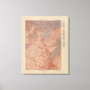 Lienzo Mapa de la geología, pieza nacional de