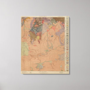 Lienzo Mapa de la geología, pieza nacional de