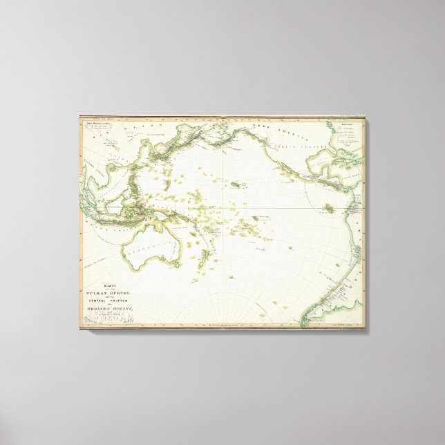 Lienzo mapa de la Girada del Volcán (Anverso)