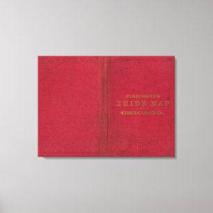 Lienzo Mapa de la guía de Blanchard de Chicago