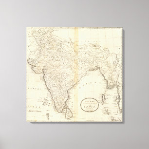 Lienzo Mapa de la India