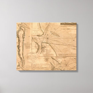 Lienzo Mapa de la isla Amelia, Florida 1770