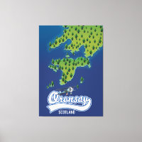Mapa de la isla de Escocia de Oronsay