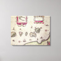 Mapa de la isla de Moluccan, grabado