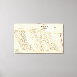 Lienzo Mapa de la isla de Providence Rhode