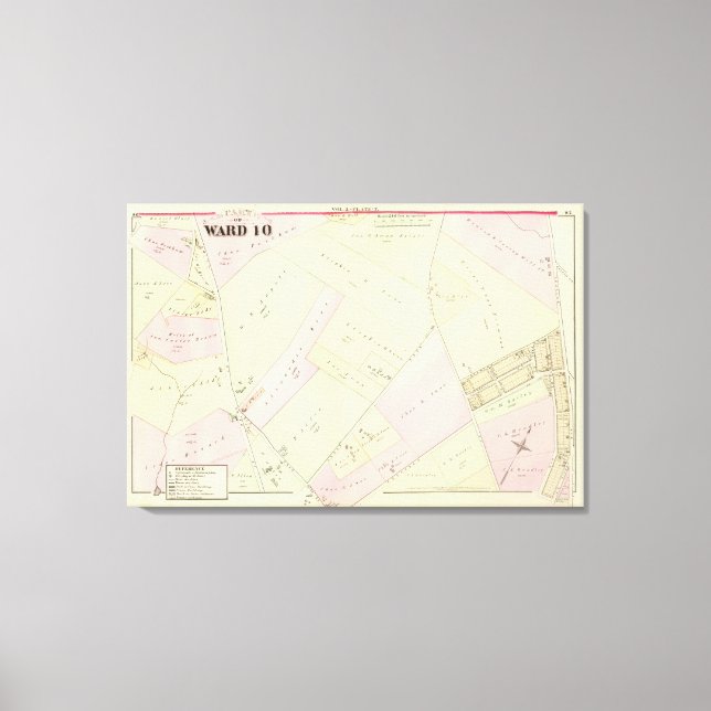 Lienzo Mapa de la isla de Rhode Providence 2 (Anverso)