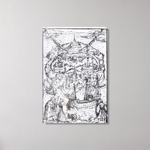 Lienzo Mapa de la isla de Utopía, frontispiece del libro