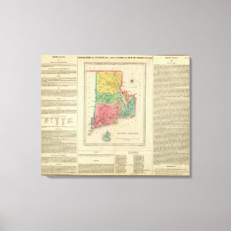 Lienzo Mapa De La Isla Rhode