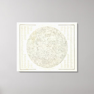 Lienzo Mapa de la luna