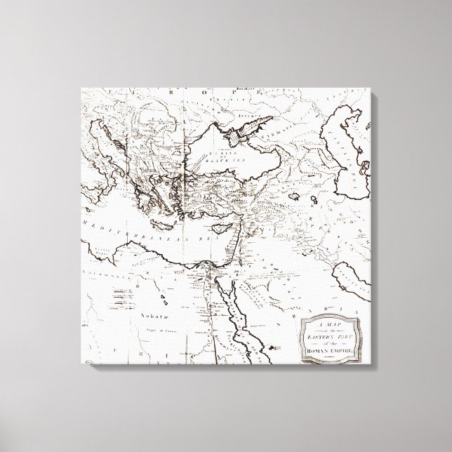 Lienzo Mapa de la parte oriental del Imperio Romano (Anverso)