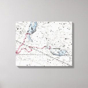 Lienzo Mapa de la placa XXII de las constelaciones