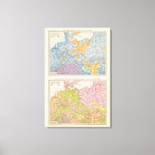 Lienzo Mapa de la precipitación de Alemania