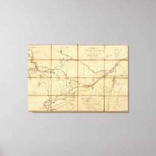 Lienzo Mapa de la provincia del Alto Canadá