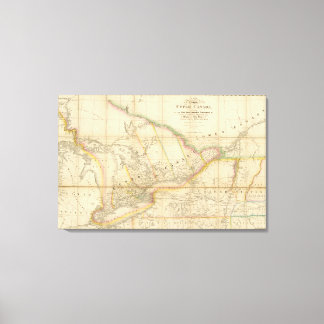 Lienzo Mapa de la provincia del Alto Canadá