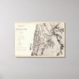 Lienzo Mapa de la República de Chile 1