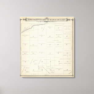 Lienzo Mapa de la sección de T23S R22E el condado de