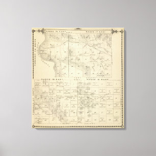 Lienzo Mapa de la sección de T24S R1619E el condado de