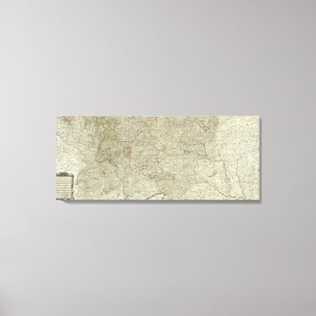 Lienzo Mapa de la sección sur del Imperio de Alemania (Anverso)