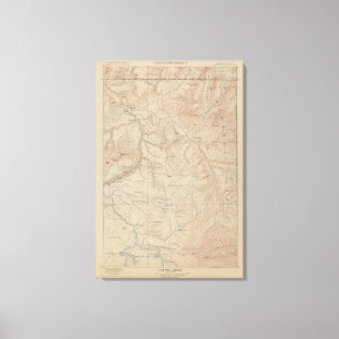 Lienzo Mapa de la topografía, pieza nacional de