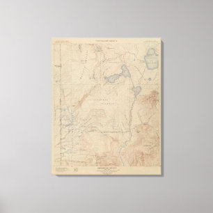 Lienzo Mapa de la topografía, pieza nacional de