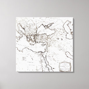 Lienzo Mapa de la zona oriental del imperio romano