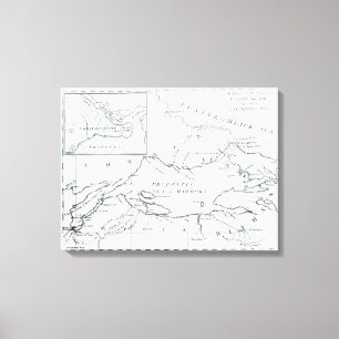 Lienzo Mapa de las partes de Europa y de Asia