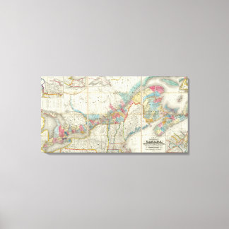 Lienzo Mapa De Las Provincias De Canadá