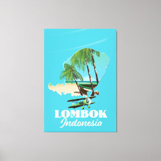 Lienzo Mapa de Lombok Indonesia
