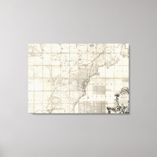 Lienzo Mapa de los dominios británico y francés