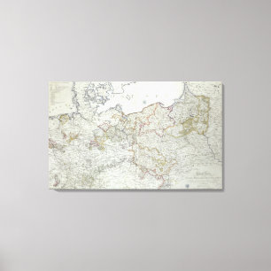 Lienzo Mapa de los estados prusianos en 1799