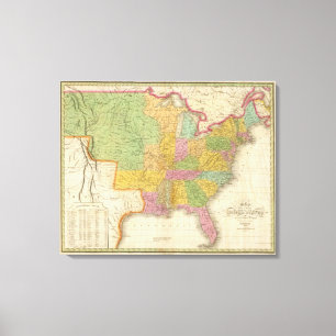Lienzo Mapa de los Estados Unidos