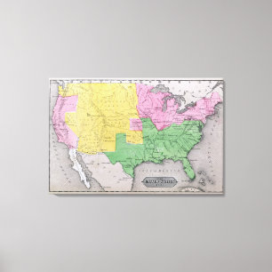 Lienzo Mapa de los Estados Unidos