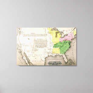 Lienzo Mapa de los Estados Unidos