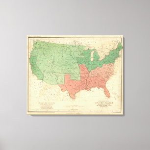 Lienzo Mapa de los Estados Unidos 3