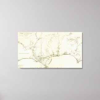 Lienzo Mapa de Louisiana