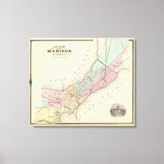 Lienzo Mapa de Madison, Wisconsin