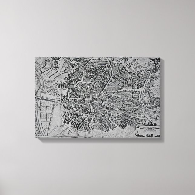 Lienzo Mapa de Madrid (Anverso)