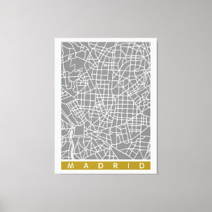 Lienzo Mapa de Madrid
