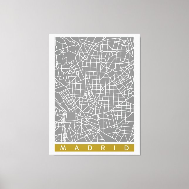 Lienzo Mapa de Madrid (Anverso)