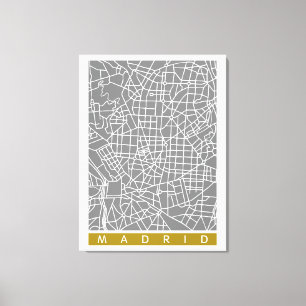 Lienzo Mapa de Madrid