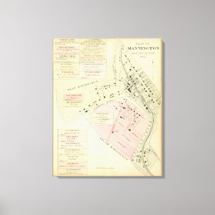 Lienzo Mapa de Mannington, Virginia Occidental