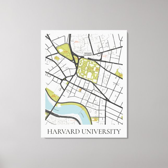 LIENZO MAPA DE MASSACHUSETES DE LA UNIVERSIDAD DE HARVARD (Anverso)