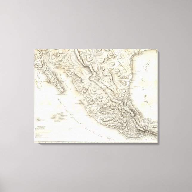 Lienzo Mapa de México (Anverso)