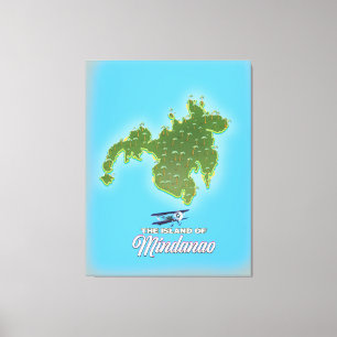 Lienzo Mapa de Mindanao