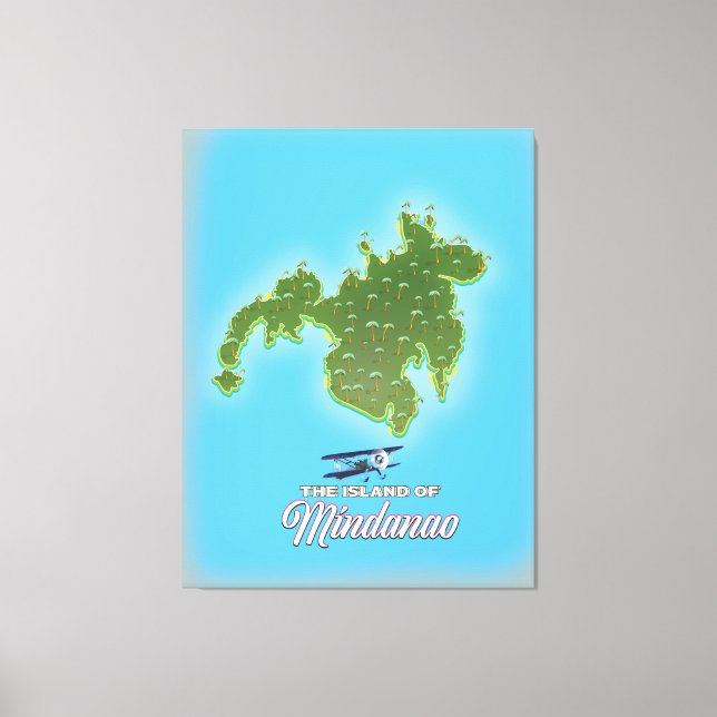 Lienzo Mapa de Mindanao (Anverso)